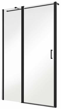 Dušo durys Besco Exo-C, 100 cm x 190 cm, juoda sp./grūdintas