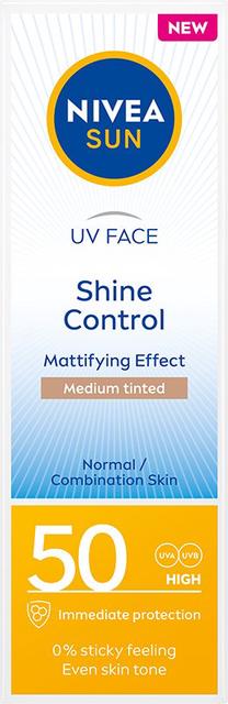 Kremas įdegio priežiūrai Nivea Sun Shine Control SPF50+, 50 ml