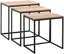 Kavos staliukas Kalune Design SHP-933-TT-1, ruda sp./juoda sp., 40 cm x 55 cm x 57 cm