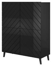 Spintelė Cama Meble Abeto, juoda sp., 100.5 cm x 40 cm x 121.5 cm