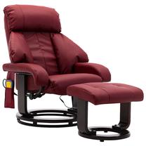 Krėslas VLX Massage 248683, bordo sp., 77 cm x 82 cm x 110 cm