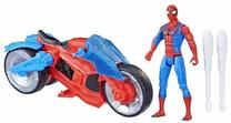 Žaislinė figūrėlė, su priedais Hasbro Spiderman Web Blast Cycle, mėlyna sp./raudona sp.
