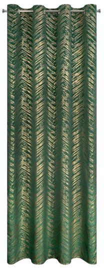 Nakts aizkari ZKPD-04, zelta krās./tumši zaļa krās., 140 cm x 250 cm