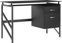 Rašomasis stalas su stalčiais Beliani, 117 cm x 57 cm, 76 cm, juoda sp.