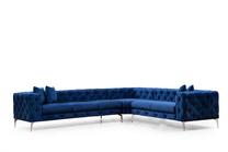 Kampinė sofa Hanah Home Como 569HLN1316, tamsiai mėlyna sp., kairinė, 310 x 270 cm x 73 cm