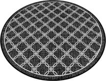 Vonios grindų kilimėlis Foutastic Chain 359CHL4618, balta sp./juoda sp./pilka sp., 160 cm x 160 cm, Ø 160 cm