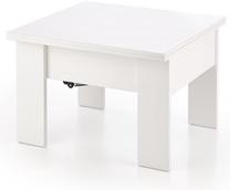 Žurnalinis staliukas Serafin, balta sp., 80 - 160 cm x 80 cm x 53 - 79 cm