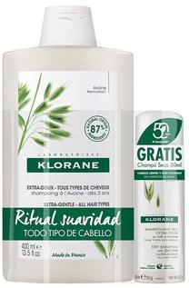 Набор средств по уходу за волосами Klorane Oat Milk Extra Gentle, 2 шт., 450 мл