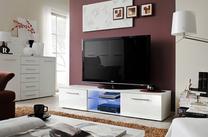 TV staliukas ASM Bono III Gloss, baltas, 180 cm x 45 cm x 35 cm
