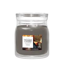 Svece, aromātiskā Yankee Candle Home crackling embers, 35 - 50 h, 368 g, pelēka krās.