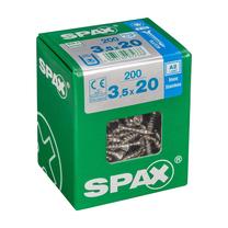 Koka skrūve, universāls Spax A2, 3.5 x 20 mm, balta krās., 200 gab.