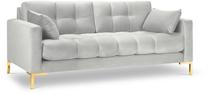 Sofa Micadoni Home Mamaia Velvet, sidabro sp., 152 x 92 cm x 75 cm