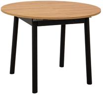 Stalas išskleidžiamas Kalune Design Oliver, ąžuolo sp./juoda sp., 100 - 139 cm x 100 cm x 75 cm