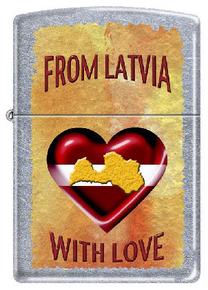 Šķiltava Zippo Lighter 207CI010419, balta krās./sudraba krās./sarkana krās.