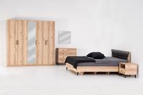 Miegamojo baldų komplektas Kalune Design Mabel 205, vidaus, riešuto sp.