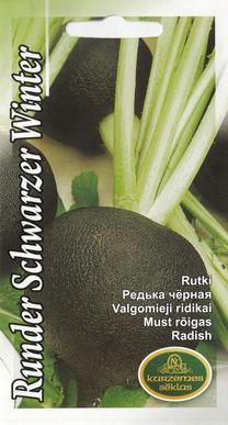 Семена Kurzemes sēklas, черная редька Runder Schwarzer Winter, 5 г