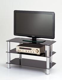 TV galds RTV-21, caurspīdīga krās./melna krās., 80 cm x 40 cm x 50 cm