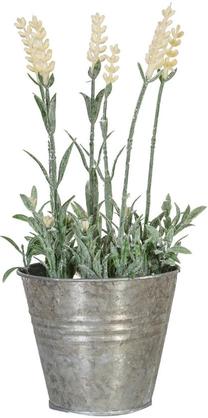 Dirbtinis augalas vazone, levanda Home4you, balta sp., 25 cm