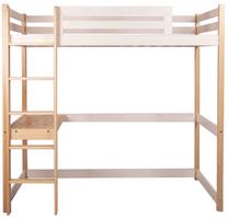 Dviaukštė vaikiška lova Smart FLK GS02, balta sp./medžio sp., 80 x 180 cm, be patalynės dėžės, su čiužiniu