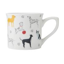 Puodelis Mikasa Fluted Dog, balta sp./geltona sp./juoda sp., 0.25 l