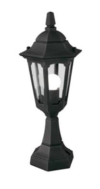 Brīvi stāvošs āra gaismeklis Elstead Lighting Parish PR4, 60W, E27, IP44, melna krās., 23 cm x 54 cm