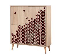 Spintelė Kalune Design Multilux 122, ruda sp./raudona sp., 36 cm x 95 cm x 111 cm