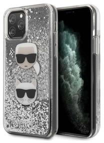 Telefona vāciņš Karl Lagerfeld Glitter Karl Choupette, sudraba krās., Apple