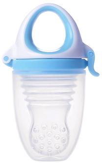Svaigas pārtikas padevējs Kidsme Food Feeder Plus, 6+ mēn., silikons/polipropilēns (pp), gaiši zila krās.