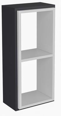 Sieninė lentyna Kalune Design Zera 475OLV1507, antracito sp./balta sp., 72 cm x 19.6 cm x 35 cm