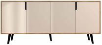 Konsoles galds Kalune Design Latina Modern 180, ozola krās./balts krās., 45 cm x 180 cm x 80 cm