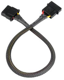 Vads Akasa AK-CBPW02-30 4 pin Molex female, 4 pin Molex male, 0.3 m, melna krās.