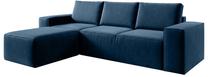 Kampinė sofa Silla Lukso 40, tamsiai mėlyna sp., kairinė, 204 x 302 cm x 95 cm