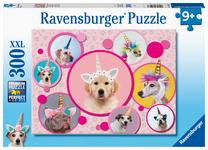 Пазл Ravensburger Unicorn Dogs 132973, 36 см x 49 см, 300 шт., многоцветный