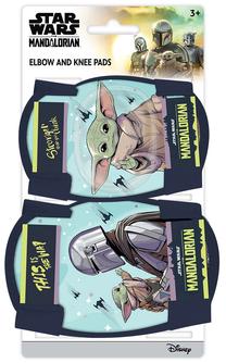 Aizsargu komplekts bērniem Star Wars Mandalorian, pelēka krās./bēša krās./gaiši zaļš krās.