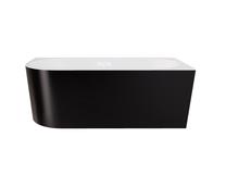 Vonia, laisvai pastatoma Besco Zoya, 170 cm x 80 cm x 59 cm, kampinė, balta sp./juoda sp.