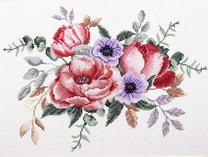 Набор для вышивки крестом Diamond Dotz Elegant Bouquet, красный цв./зеленый цв.