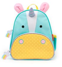 Bērnu mugursoma Skip Hop Zoo Unicorn, dzeltena krās./gaiši zila krās., 30 cm x 28 cm x 13 cm