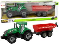 Žaislinis traktorius Lean Toys Farm 14834, juoda sp./raudona sp./žalia sp.