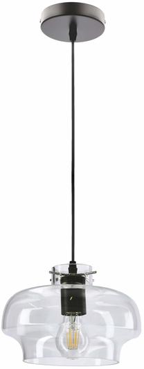 Lampa griesti Candellux Lighting Conissimo 31-44808, E27, 1 x 40 W, caurspīdīga krās. / melna krās.