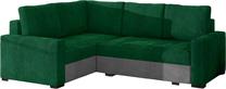 Kampinė sofa Corona Kronos 19, Paros 05, pilka sp./tamsiai žalia sp., kairinė, 162 x 235 cm x 90 cm