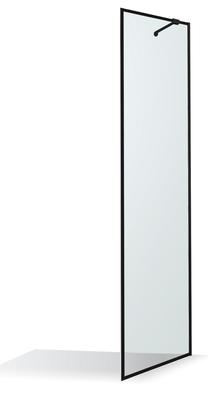 Dušas siena Brasta Glass Dija Nero Frame, melna krās./caurspīdīgs