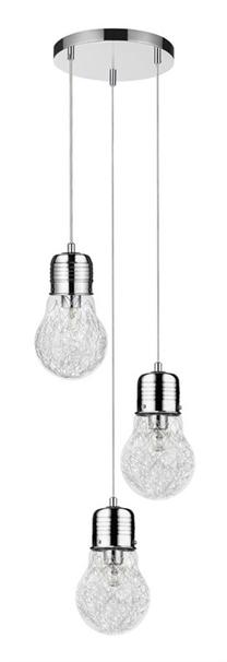 Valgusti rippuv Britop Bulb 2820328, E27, 3 x 60 W, läbipaistev v. / kroom v.