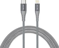 Vads Nevox MFi USB Type-C Vīrietis, Lightning Vīrietis, 2 m, pelēka krās.
