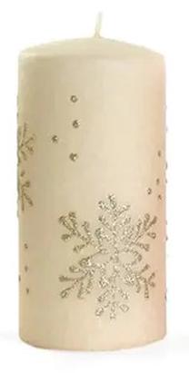 Kalėdinė žvakė, cilindrinė Mondex Snowflake BC4011-SW