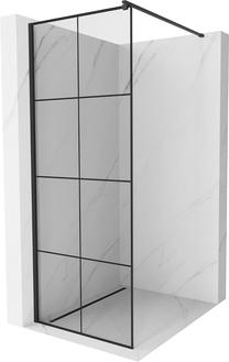 Dušas siena Mexen Kioto Walk-In, 80 cm x 200 cm, melna krās./rūdītais