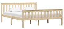 Lova dvigulė VLX Solid Pinewood 283224, 160 x 200 cm, medžio sp., be čiužinio, su grotelėmis