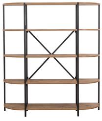 Knygų lentyna Kalune Design Signa Rafix, ruda sp./juoda sp., 155 cm x 139 cm x 34 cm