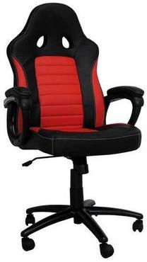 Žaidimų kėdė LC-Power CL-RC-BR, 68 x 68 x 125 - 132 cm, juoda sp./raudona sp.