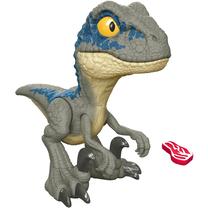 Žaislinė figūrėlė Mattel Jurassic World Mega Roar Velociraptor, 20 cm, mėlyna sp./pilka sp.