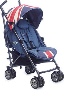 Sportinis vežimėlis Easywalker Mini Union Jack Vintage, mėlyna sp./balta sp./juoda sp.